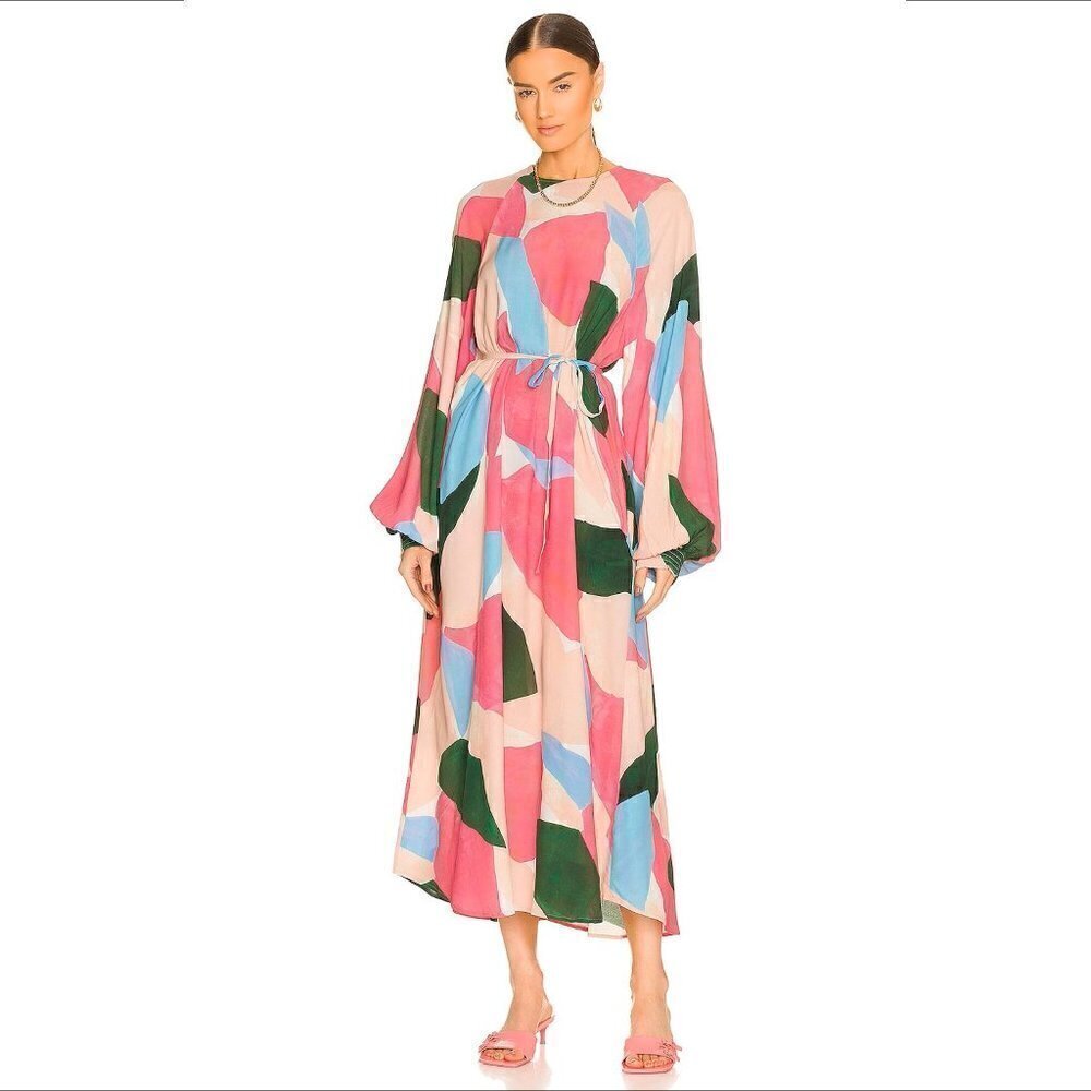 Essentiel Antwerp Busan maxi dress midi a-line modern new MISSING BELT 34 2
